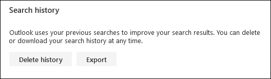 Outlook 365 Clear Search History